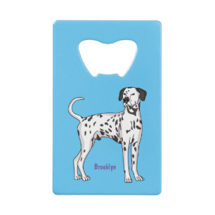 Dalmatische hondencartoon kredietkaart flessenopener
