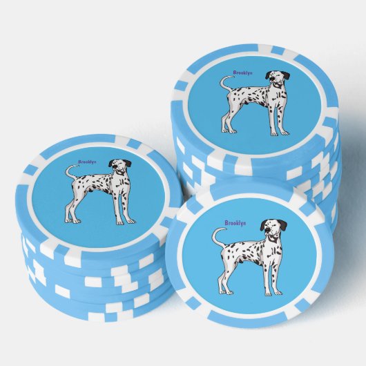 Dalmatische hondencartoon poker chips (Opstapeling)