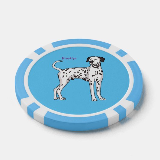 Dalmatische hondencartoon poker chips (Enkel)