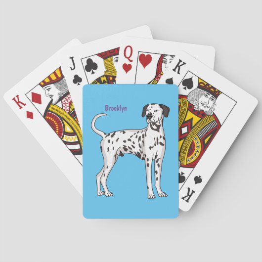 Dalmatische hondencartoon pokerkaarten (Achterkant)