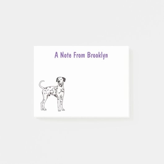 Dalmatische hondencartoon post-it® notes (Voorkant)