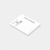 Dalmatische hondencartoon post-it® notes (Schuin)