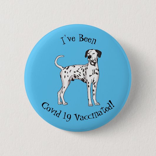 Dalmatische hondencartoon ronde button 5,7 cm (Voorkant)