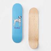 Dalmatische hondencartoon skateboard (Voorkant)