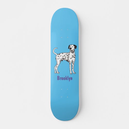 Dalmatische hondencartoon skateboard (Voorkant)