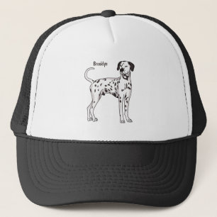 Dalmatische hondencartoon trucker pet