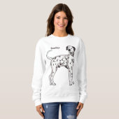 Dalmatische hondencartoon trui (Voorkant volledig)