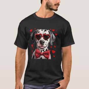 Dalmatische hondenharten zonnebril rode boog Strop T-shirt