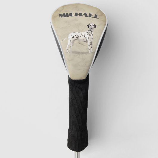 Dalmatische Hondenliefhebber Cream Persoonlijk Golfheadcover (Voorkant)