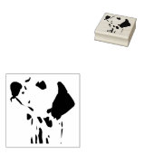 Dalmatische Hondenras Gezichtshoofd Rubberstempel (Gestempeld)