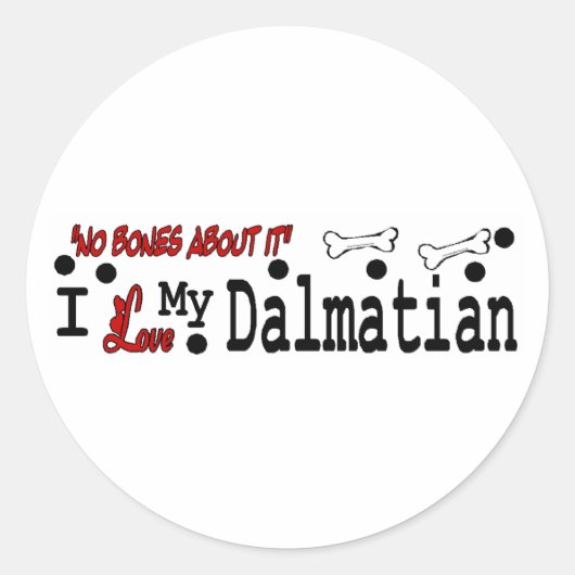 Dalmatische (I Love) Sticker (Voorkant)