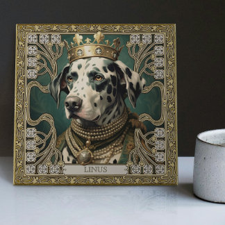 Dalmatische juweel-verfraaide Art Deco gepersonali Tegeltje
