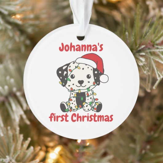 Dalmatische kerstbaby's eerste Kerstmis Ornament (Boom)