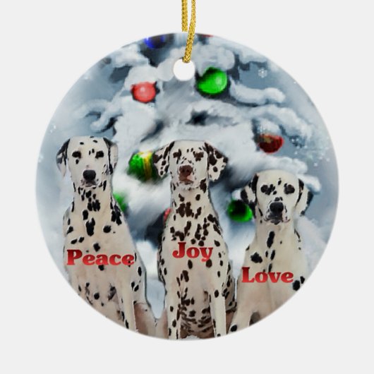 Dalmatische kerstcadeaus Ornamenten (Voorkant)