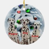 Dalmatische kerstcadeaus Ornamenten (Achterkant)