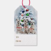 Dalmatische kerstcadeautjes cadeaulabel (Voorkant)