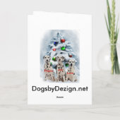 Dalmatische kerstcadeautjes feestdagen kaart (Achterkant)