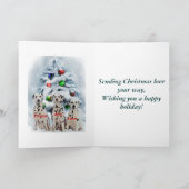 Dalmatische kerstcadeautjes feestdagen kaart (Binnen)