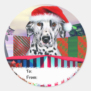 Dalmatische kerstcadeautjes Labels