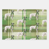Dalmatische Kersthond en Plaid Inpakpapier Vel (Voorkant 3)