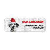 Dalmatische Kersthond Retouradres Etiket (Voorkant)