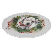 Dalmatische Kerstkrans Feestelijke Pup Snijplank (Hoek)