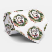 Dalmatische Kerstkrans Feestelijke Pup Stropdas (Opgerold)