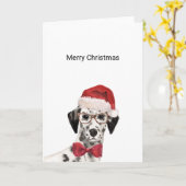 Dalmatische kerstman-Kaart Kaart (Gele Bloem)