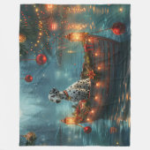 Dalmatische kerstreis fleece deken (Voorkant)