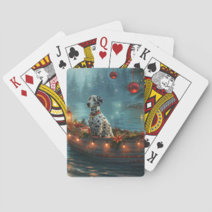 Dalmatische kerstreis pokerkaarten