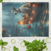 Dalmatische kerstreis theedoek (Gevouwen)