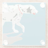 Dalmatische kunst glazen onderzetter (Achterkant)