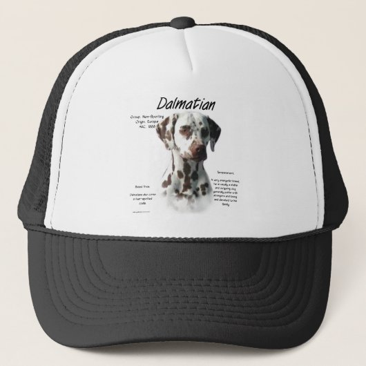 Dalmatische (lever) Geschiedenis Ontwerp Trucker Pet (Voorkant)