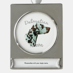 Dalmatische (lever) Moeder 2 Verzilverd Banner Ornament