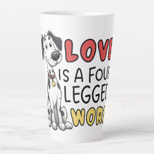 Dalmatische liefde is een woord van vier letters latte mok