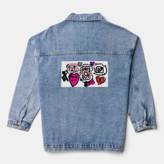 Dalmatische lieve denim jacket (Achterkant)