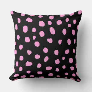 Dalmatische moderne roze vlek stippen dierenprint kussen