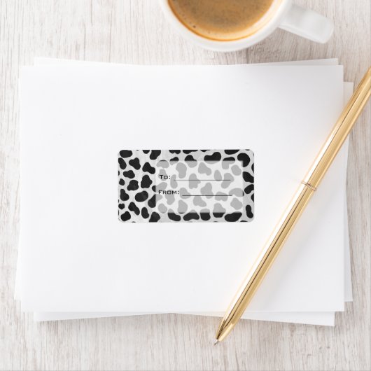 Dalmatische Monogrtam Black en White Prints Etiket (Insitu)