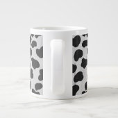 Dalmatische Monogrtam Black en White Prints Extra Grote Mok (Achterkant)