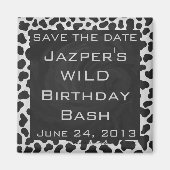 Dalmatische Monogrtam Black en White Prints Magneet (Voorkant)