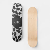 Dalmatische Monogrtam Black en White Prints Skateboard (Voorkant)