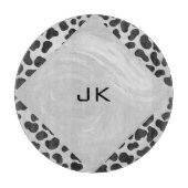 Dalmatische Monogrtam Black en White Prints Snijplank (Voorkant)