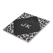 Dalmatische Monogrtam Black en White Prints Tegeltje (Zijkant)