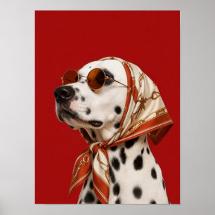 Dalmatische Muurkunst — Mode Redactioneel Huisdier Poster