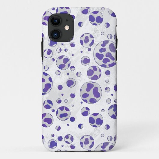 Dalmatische Paarse en witte poka Dot Case-Mate iPhone Case (Achterkant)