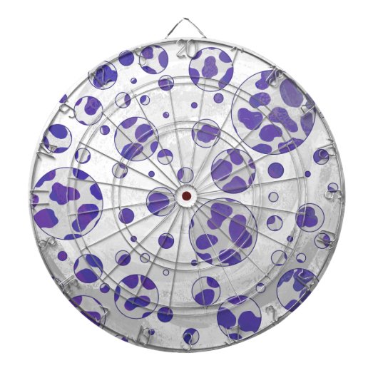 Dalmatische Paarse en witte poka Dot Dartbord (Voorkant)