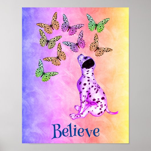 Dalmatische papaverbotervliegen geloven Inspireren Poster (Voorkant)