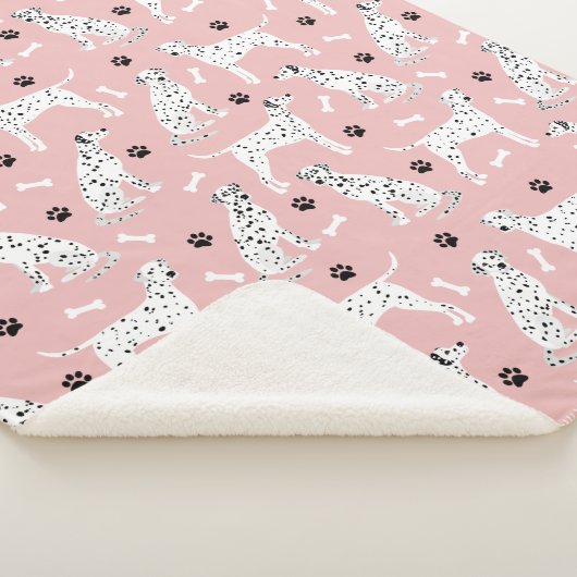 Dalmatische Paws en Botten Sherpa Blanket Sherpa Deken (3/4)