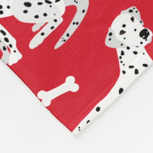Dalmatische poten en Botten Fleece Deken (Hoek)
