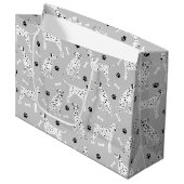 Dalmatische poten en Botten grote cadeautas (Voorkant Gekanteld)